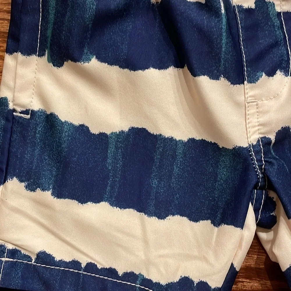 NWT Sovereign code Boys Swim disruptor Trunks Striped Moc  Fly size 4